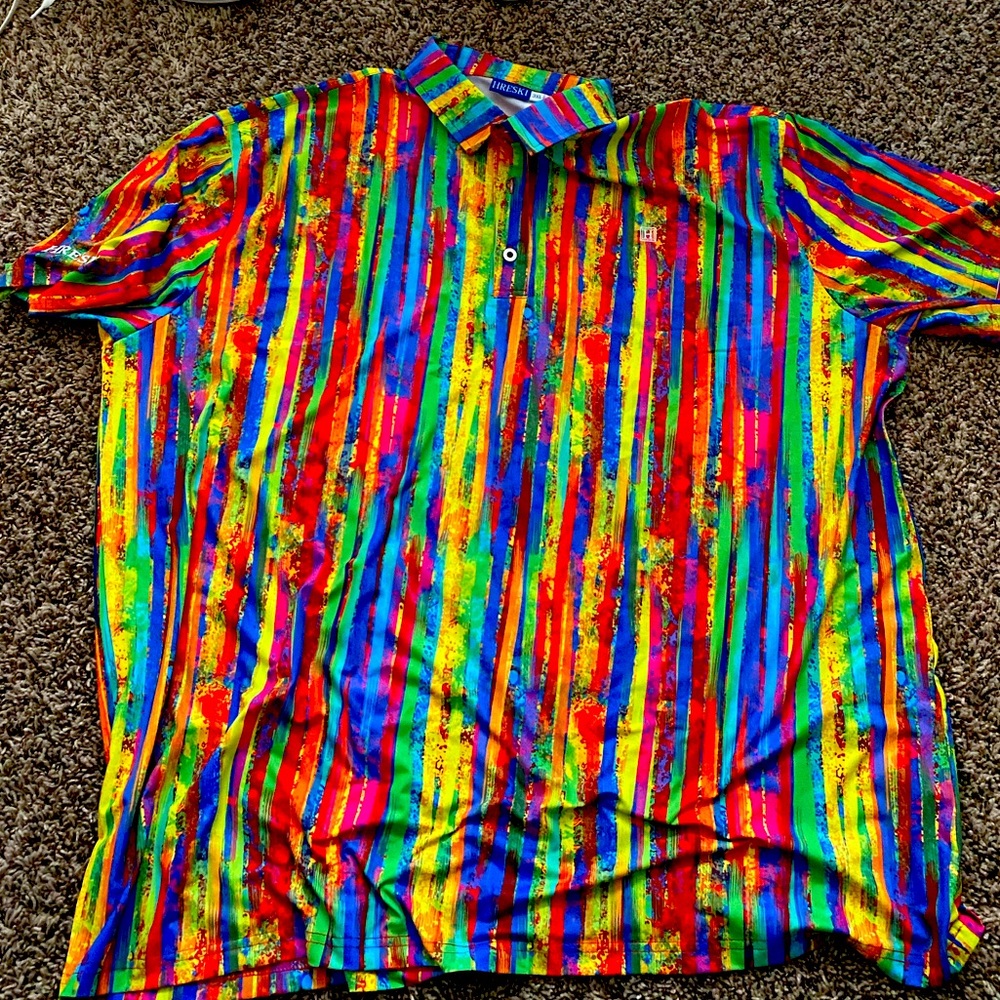 Bright Hreski poly dress shirt 3x